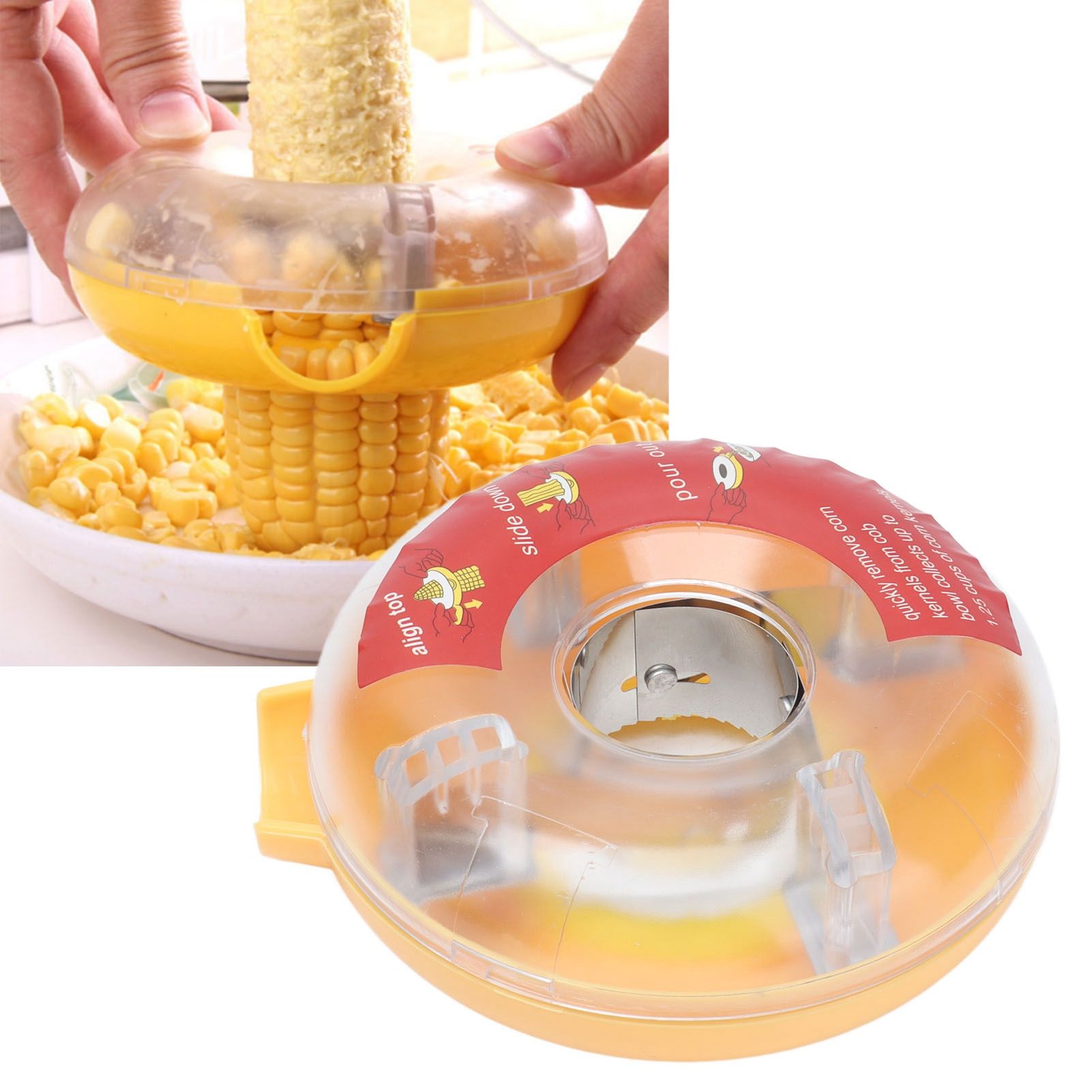 Corn Kerneler Stainless Steel Efficient Small Portable Manual Corn Stripper for Kitchen Home Restaurant