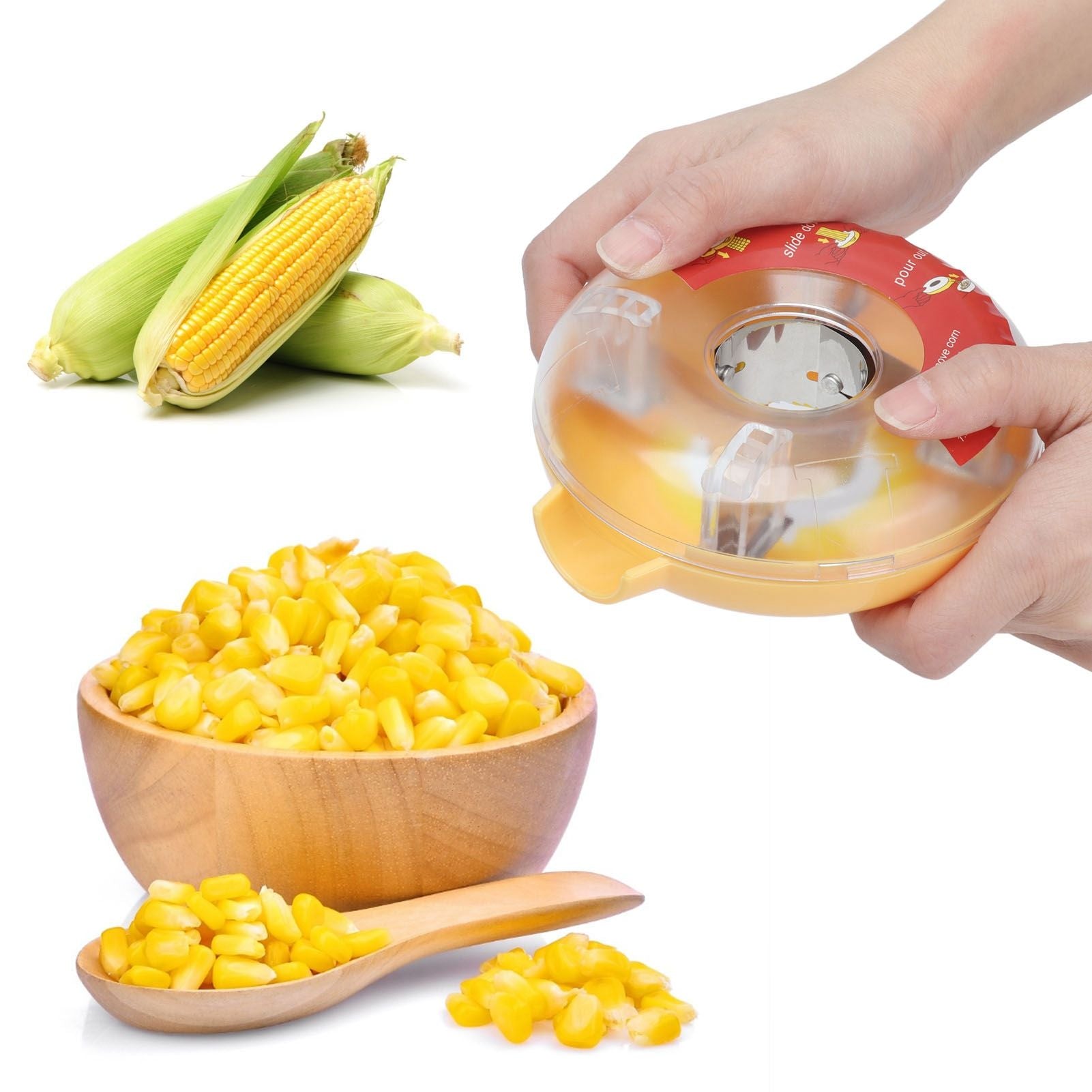 Corn Kerneler Stainless Steel Efficient Small Portable Manual Corn Stripper for Kitchen Home Restaurant