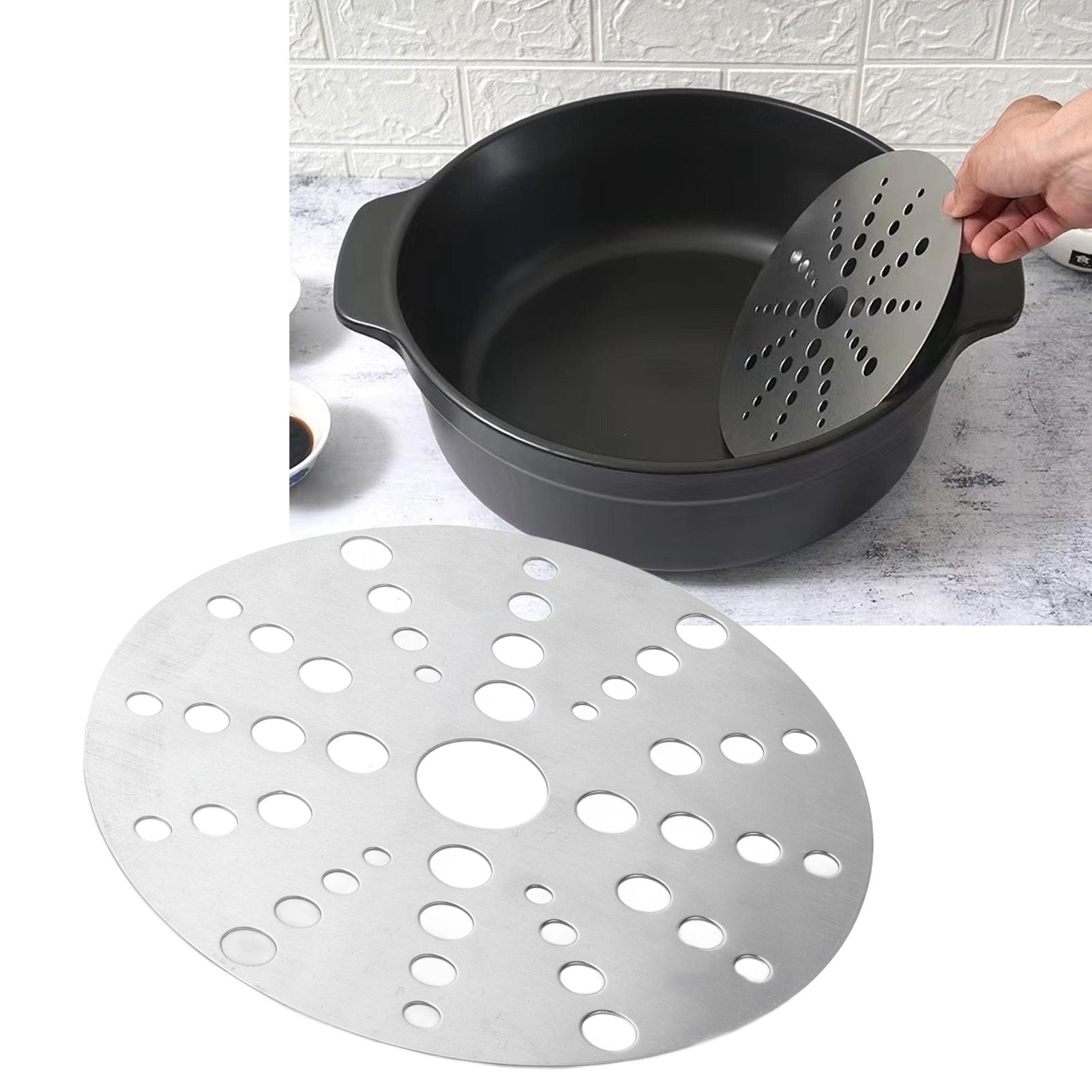 Heat Diffuser Stainless Steel Induction Cooktop Converter Disk for Gas Stove Glass Cooktop Magnetic Cookware18CM/7.09IN Diameter