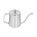 Hand Drip Coffee Pot Stainless Steel Coffee Pouring Kettle Pour Over Gooseneck Tea Pot with LidSilver 350ml