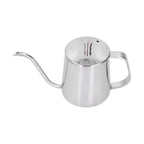 Hand Drip Coffee Pot Stainless Steel Coffee Pouring Kettle Pour Over Gooseneck Tea Pot with LidSilver 350ml
