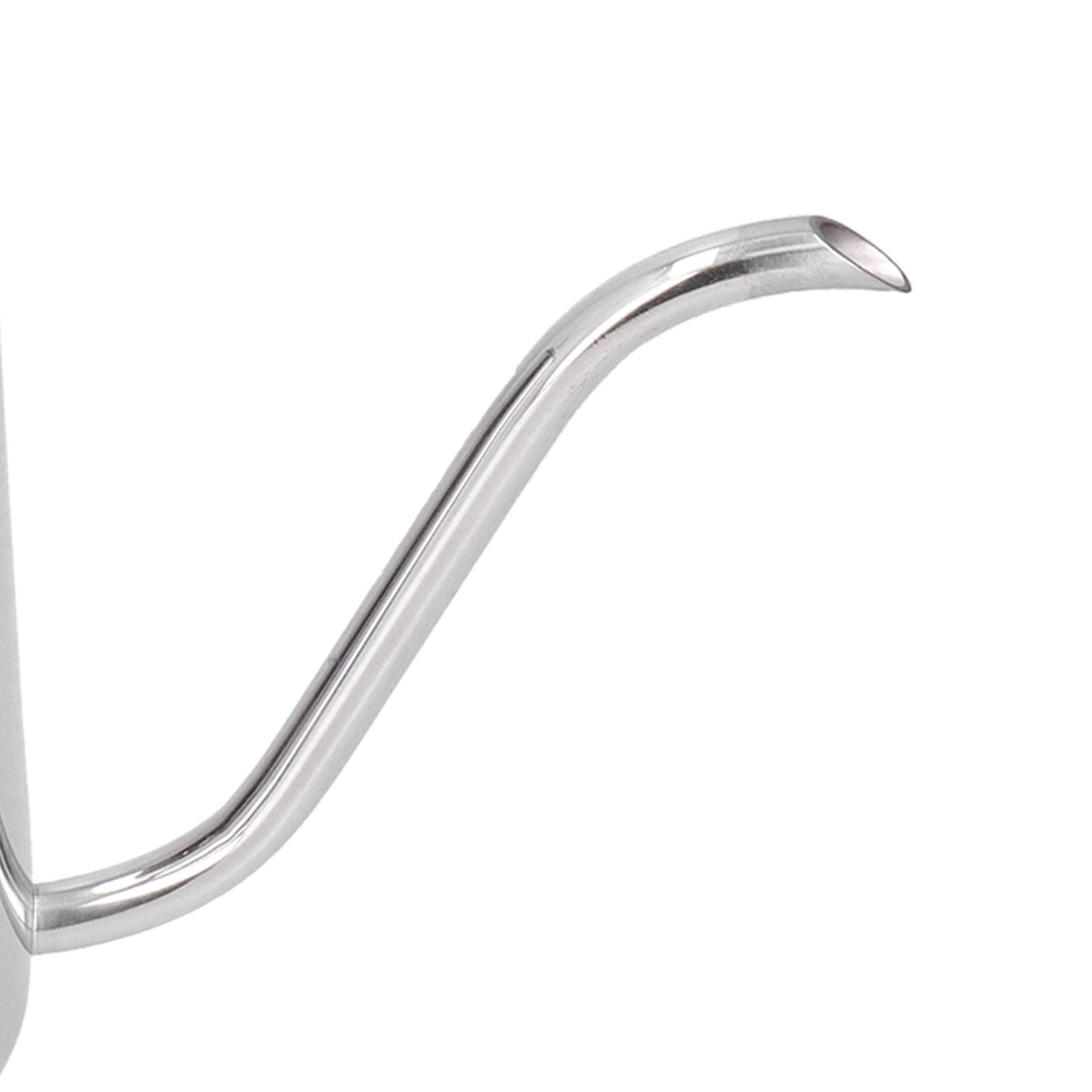 Hand Drip Coffee Pot Stainless Steel Coffee Pouring Kettle Pour Over Gooseneck Tea Pot with LidSilver 350ml