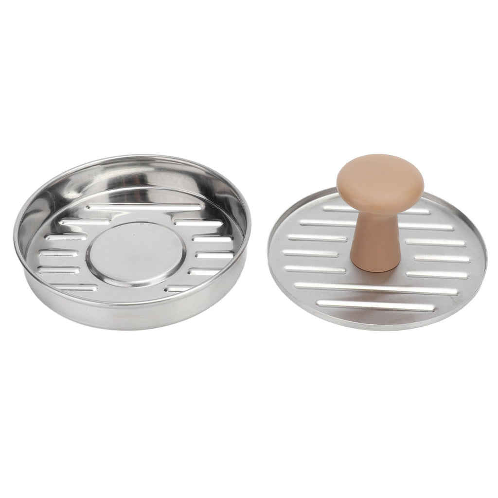 Hamburger Meat Press Stainless Steel Burger Making Tool with Plastic Handle Patty Maker Mold