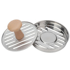 Hamburger Meat Press Stainless Steel Burger Making Tool with Plastic Handle Patty Maker Mold
