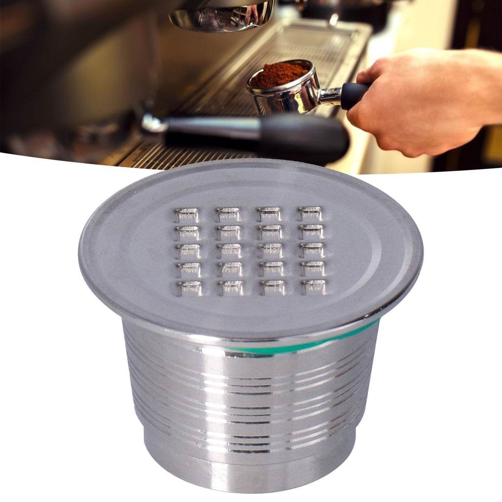 50mL Coffee Capsule Filter Stainless Steel Reusable Coffee Capsule Cup Coffee Machine Accessories for NespressoSquare Hole