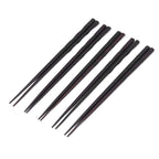 5 Pairs Chopsticks Ironwood Black Round Reusable 23cm/9.1in Long for Japanese Style Tableware Classic