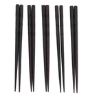 5 Pairs Chopsticks Ironwood Black Round Reusable 23cm/9.1in Long for Japanese Style Tableware Classic