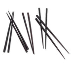 5 Pairs Chopsticks Ironwood Black Round Reusable 23cm/9.1in Long for Japanese Style Tableware Classic