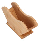 Coffee Filter Paper Holder Bamboo Countertop Reusable V Shape Tissue Dispenser for Home