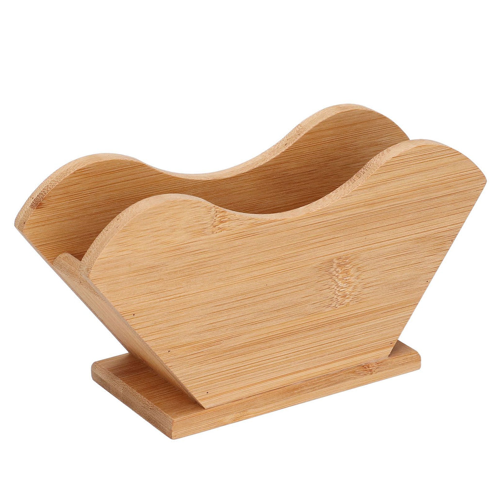Coffee Filter Paper Holder Bamboo Countertop Reusable V Shape Tissue Dispenser for Home