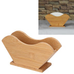 Coffee Filter Paper Holder Bamboo Countertop Reusable V Shape Tissue Dispenser for Home