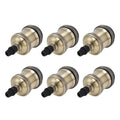 6 Pcs Lamp Holder Metal E26 E27 Screw Retro Lighting Base Accessories with Ground Aluminum ShellBlue Bronze