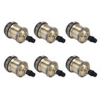 6 Pcs Lamp Holder Metal E26 E27 Screw Retro Lighting Base Accessories with Ground Aluminum ShellBlue Bronze