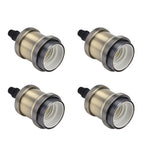6 Pcs Lamp Holder Metal E26 E27 Screw Retro Lighting Base Accessories with Ground Aluminum ShellBlue Bronze