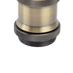 6 Pcs Lamp Holder Metal E26 E27 Screw Retro Lighting Base Accessories with Ground Aluminum ShellBlue Bronze