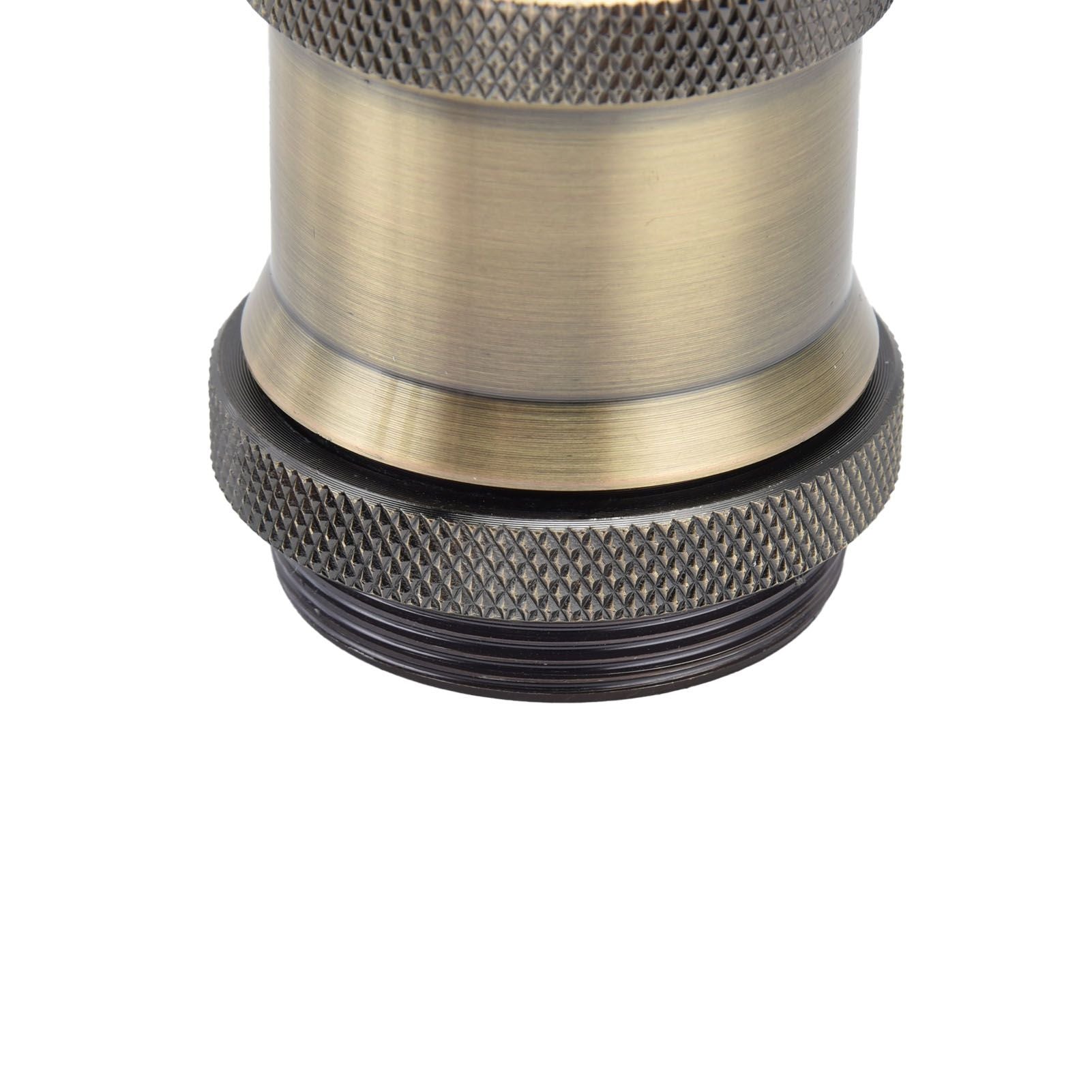 6 Pcs Lamp Holder Metal E26 E27 Screw Retro Lighting Base Accessories with Ground Aluminum ShellBlue Bronze