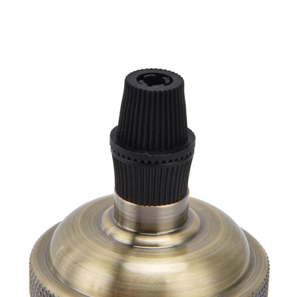 6 Pcs Lamp Holder Metal E26 E27 Screw Retro Lighting Base Accessories with Ground Aluminum ShellBlue Bronze