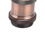 6 Pcs Lamp Holder Metal E26 E27 Screw Retro Lighting Base Accessories with Ground Aluminum ShellRed Bronze