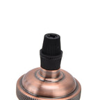6 Pcs Lamp Holder Metal E26 E27 Screw Retro Lighting Base Accessories with Ground Aluminum ShellRed Bronze