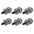6 Pcs Lamp Holder Metal E26 E27 Screw Retro Lighting Base Accessories with Ground Aluminum ShellPearl Black