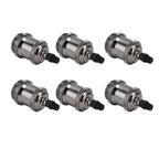 6 Pcs Lamp Holder Metal E26 E27 Screw Retro Lighting Base Accessories with Ground Aluminum ShellPearl Black