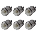 6 Pcs Lamp Holder Metal E26 E27 Screw Retro Lighting Base Accessories with Ground Aluminum ShellPearl Black