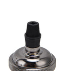 6 Pcs Lamp Holder Metal E26 E27 Screw Retro Lighting Base Accessories with Ground Aluminum ShellPearl Black