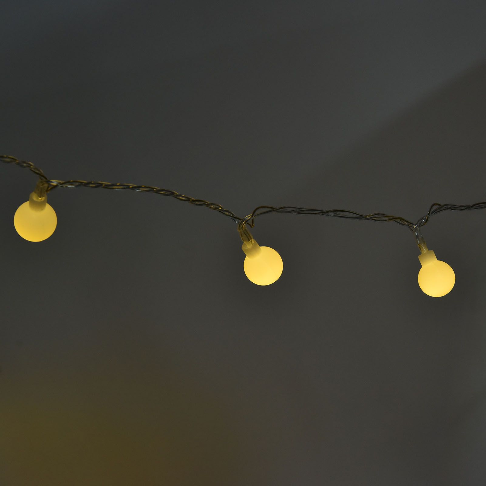 10m LED Artificial Pearl String Lamp 100LED Decorative Spherical String Light with 2 Lighting Modes