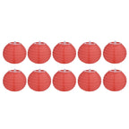 4 Inch Red Paper Lanterns Decorative Round Chinese Lanterns for Birthday Weddings