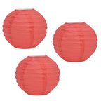 4 Inch Red Paper Lanterns Decorative Round Chinese Lanterns for Birthday Weddings