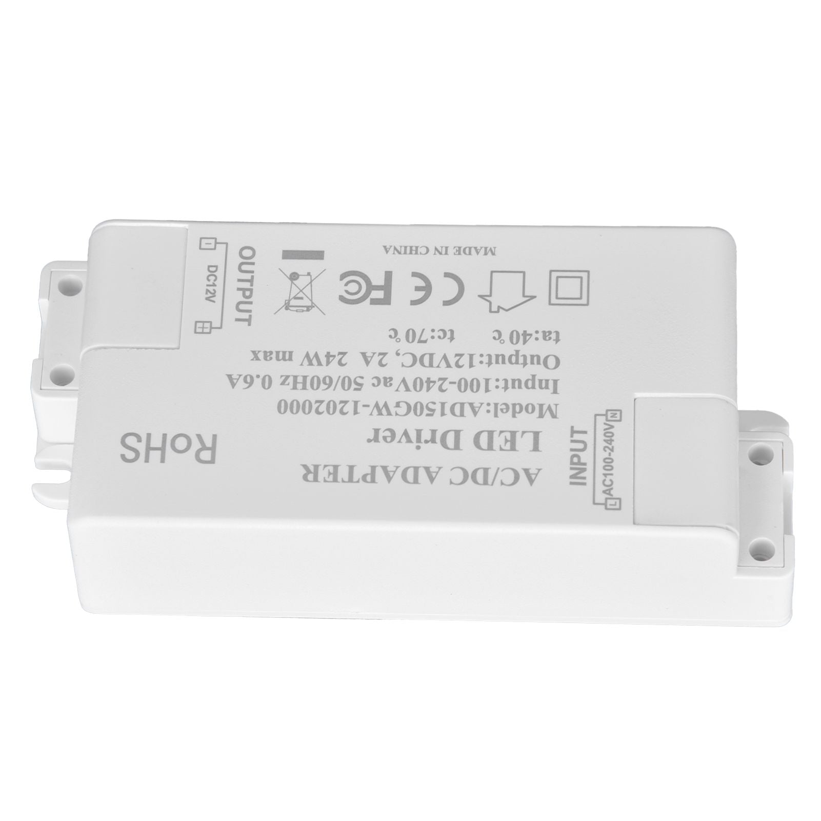 DC12V 24W 2A LED Driver Constant Voltage Multifunctional DIY LED Light Transformer AC 100‑240V