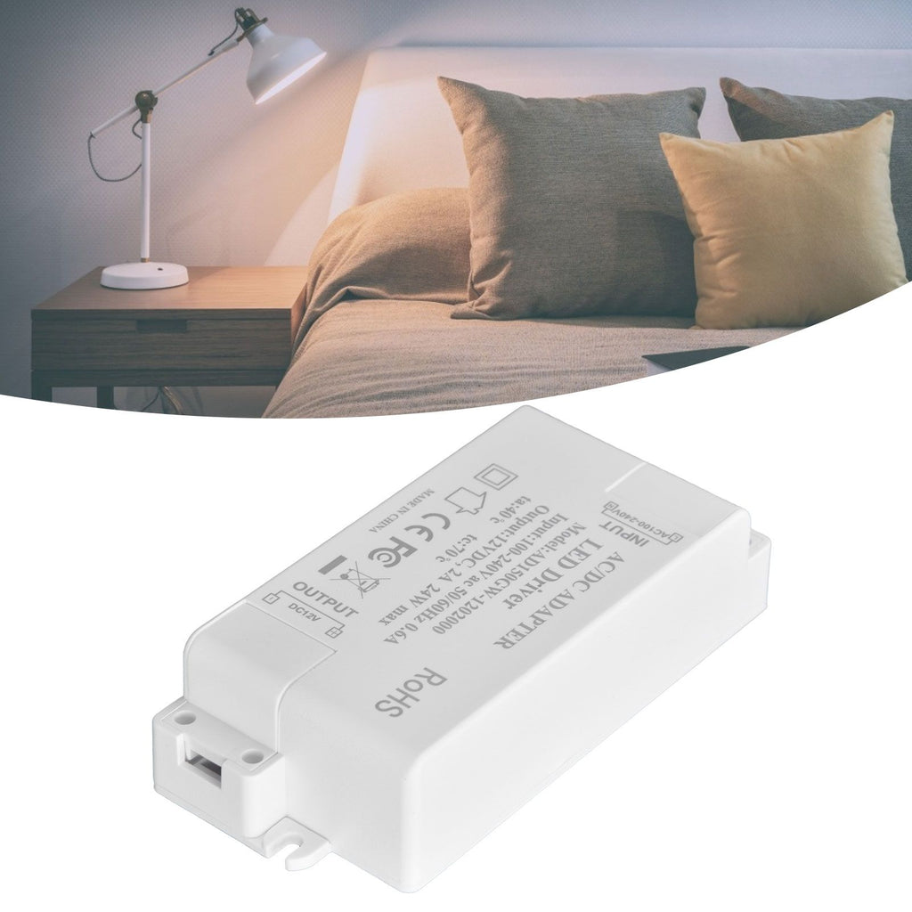 DC12V 24W 2A LED Driver Constant Voltage Multifunctional DIY LED Light Transformer AC 100‑240V