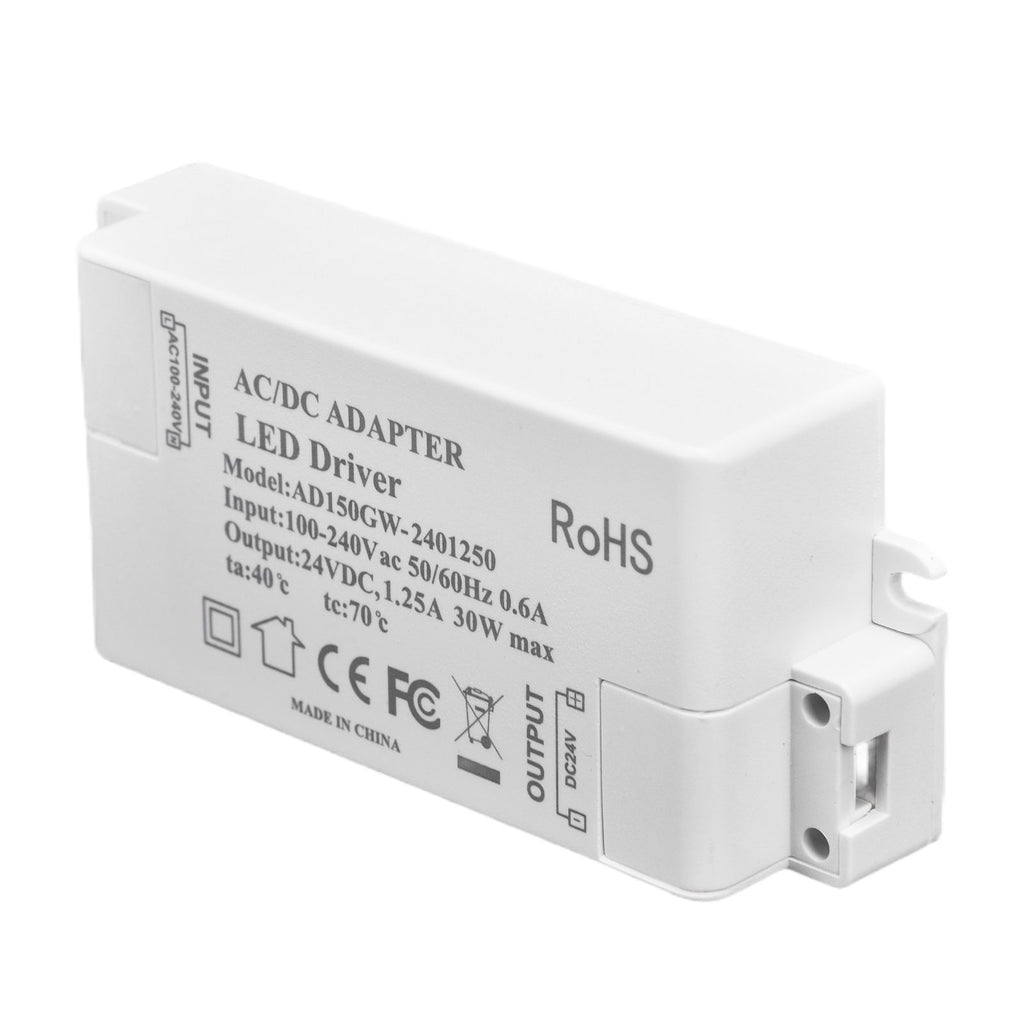 30W DC 24V 1.25A LED Driver Constant Voltage Professional LED Light Transformer AC 100‑240V