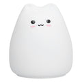 LED Tap Lamp Cat Shaped 7 Colors Changing Silicone Night Light for Home Bedroom Children's Room