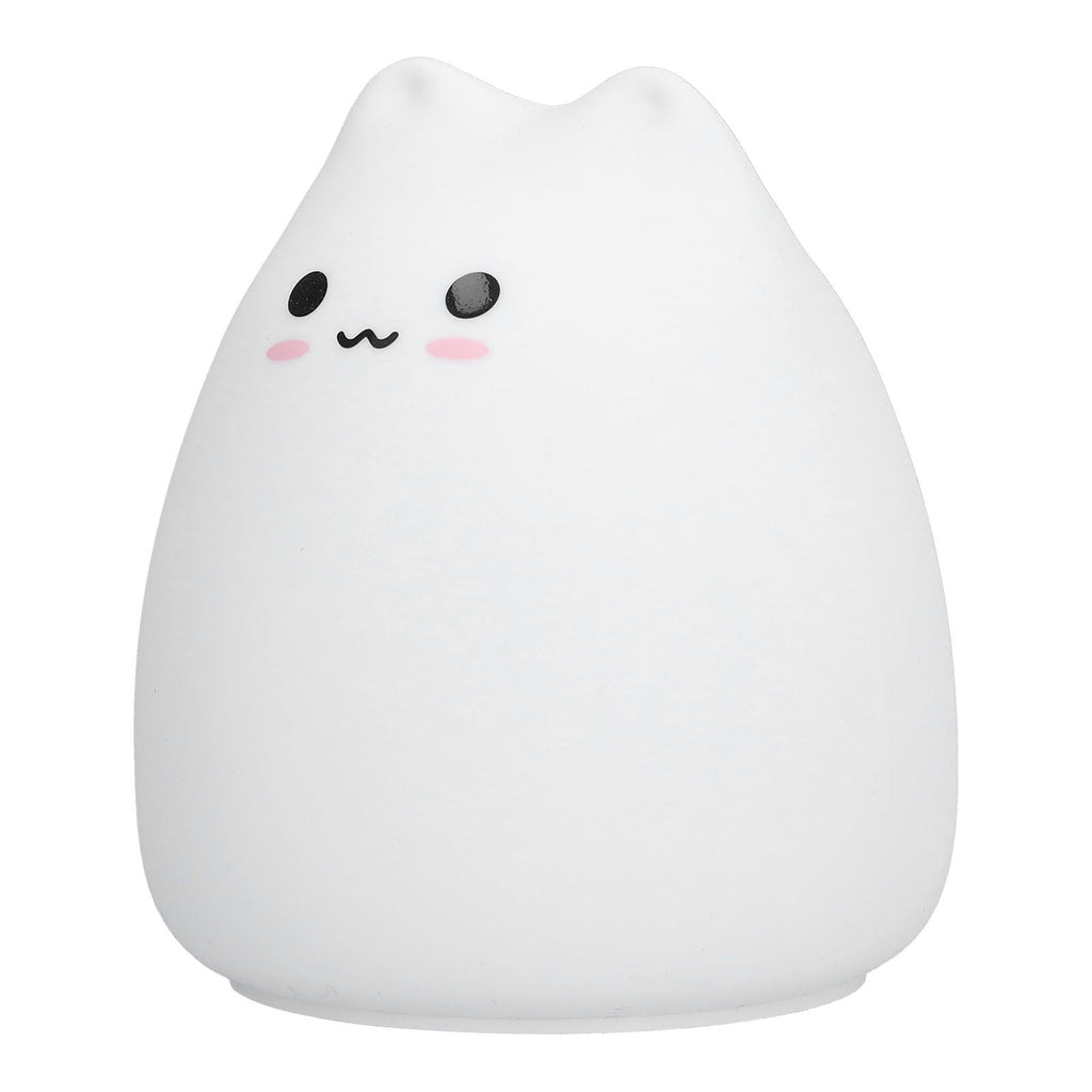 LED Tap Lamp Cat Shaped 7 Colors Changing Silicone Night Light for Home Bedroom Children's Room
