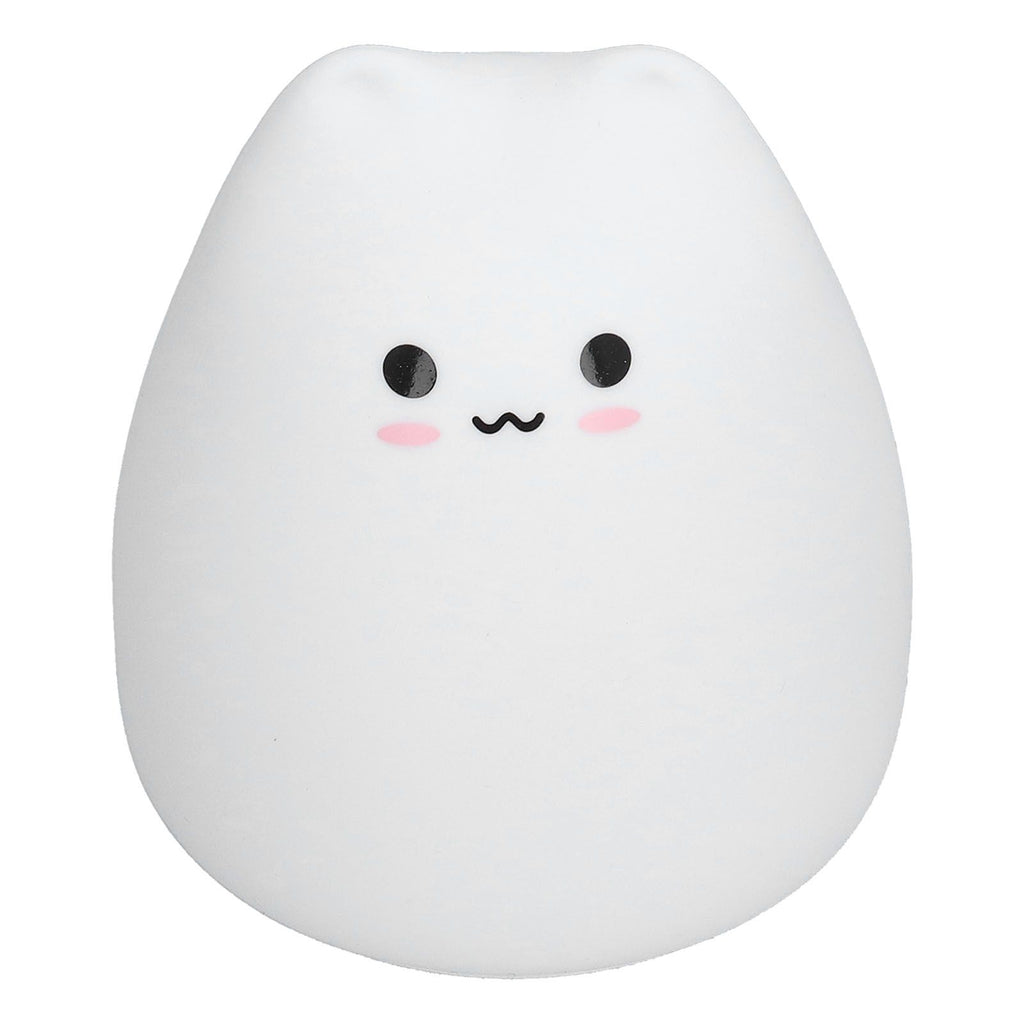 LED Tap Lamp Cat Shaped 7 Colors Changing Silicone Night Light for Home Bedroom Children's Room