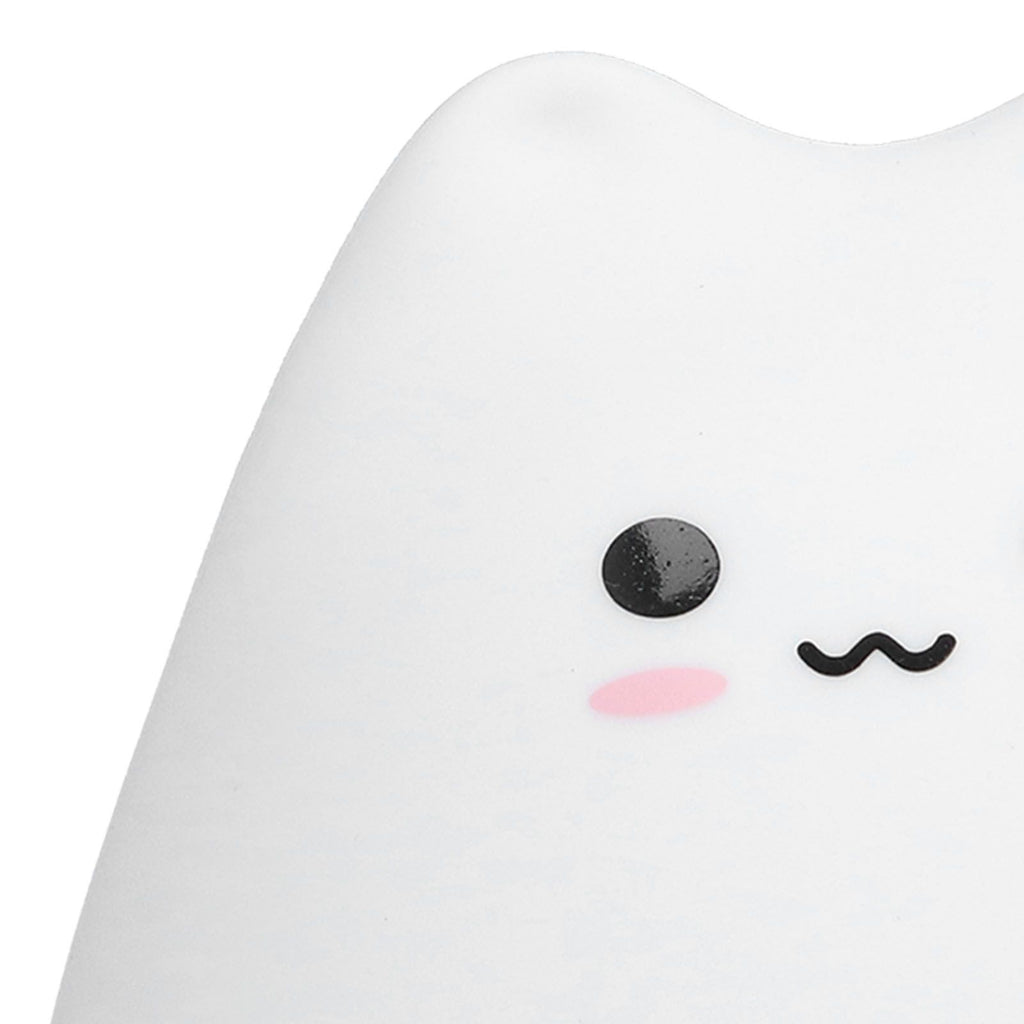 LED Tap Lamp Cat Shaped 7 Colors Changing Silicone Night Light for Home Bedroom Children's Room