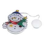 Christmas Snowman LED Window Light Battery Powered Hanging Light with Suction Cup for Christmas Tree Party Room