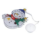 Christmas Snowman LED Window Light Battery Powered Hanging Light with Suction Cup for Christmas Tree Party Room