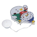 Christmas Snowman LED Window Light Battery Powered Hanging Light with Suction Cup for Christmas Tree Party Room