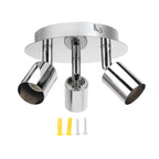 Lamp Holder 3 Head Circle Shape Modern Simple GU10 Base Flexible Rotation Light Holder for Bedroom 85‑265V