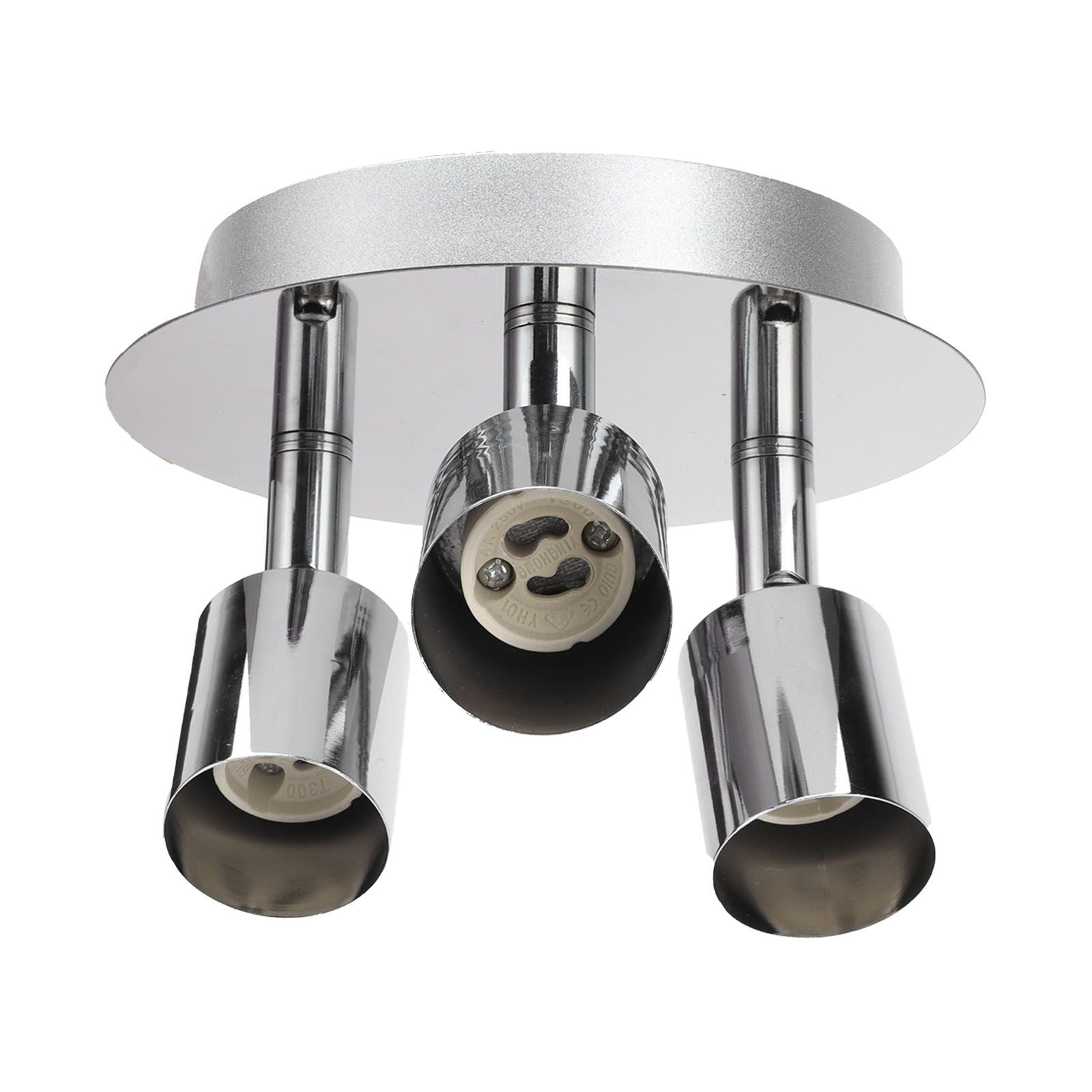 Lamp Holder 3 Head Circle Shape Modern Simple GU10 Base Flexible Rotation Light Holder for Bedroom 85‑265V
