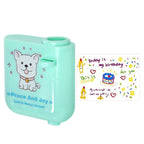 Happy Birthday Projector Mini Birthday Projection Lamp Portable Kids Projection Light for HouseholdSquare 1 Green