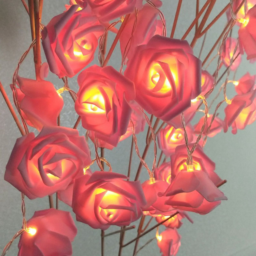 LED String Light Imitation Rose String Light Wedding String Light Festival Decoration LightPink