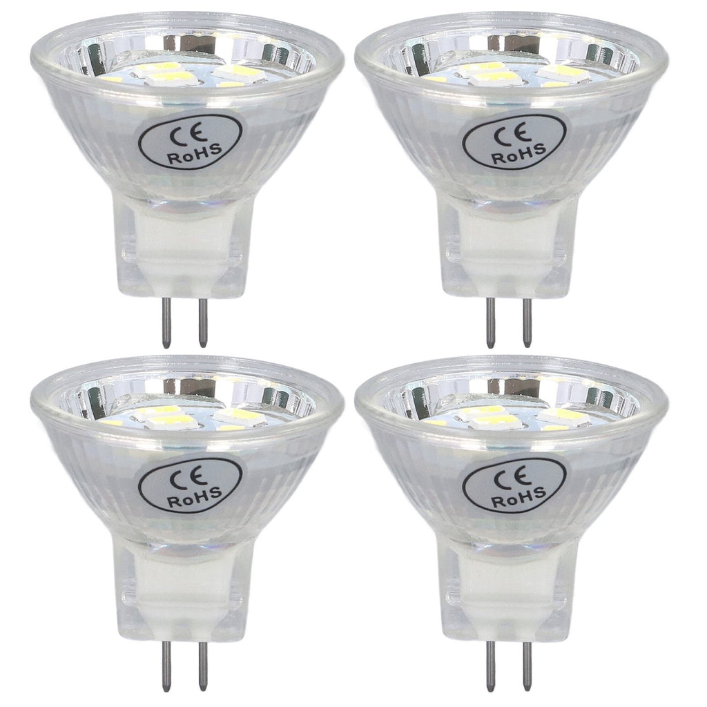 4Pcs MR11 LED Bulb 3W 300lm Bulb with 9 Beads Double Pin Base for Spotlight Landscape LampCold White Light