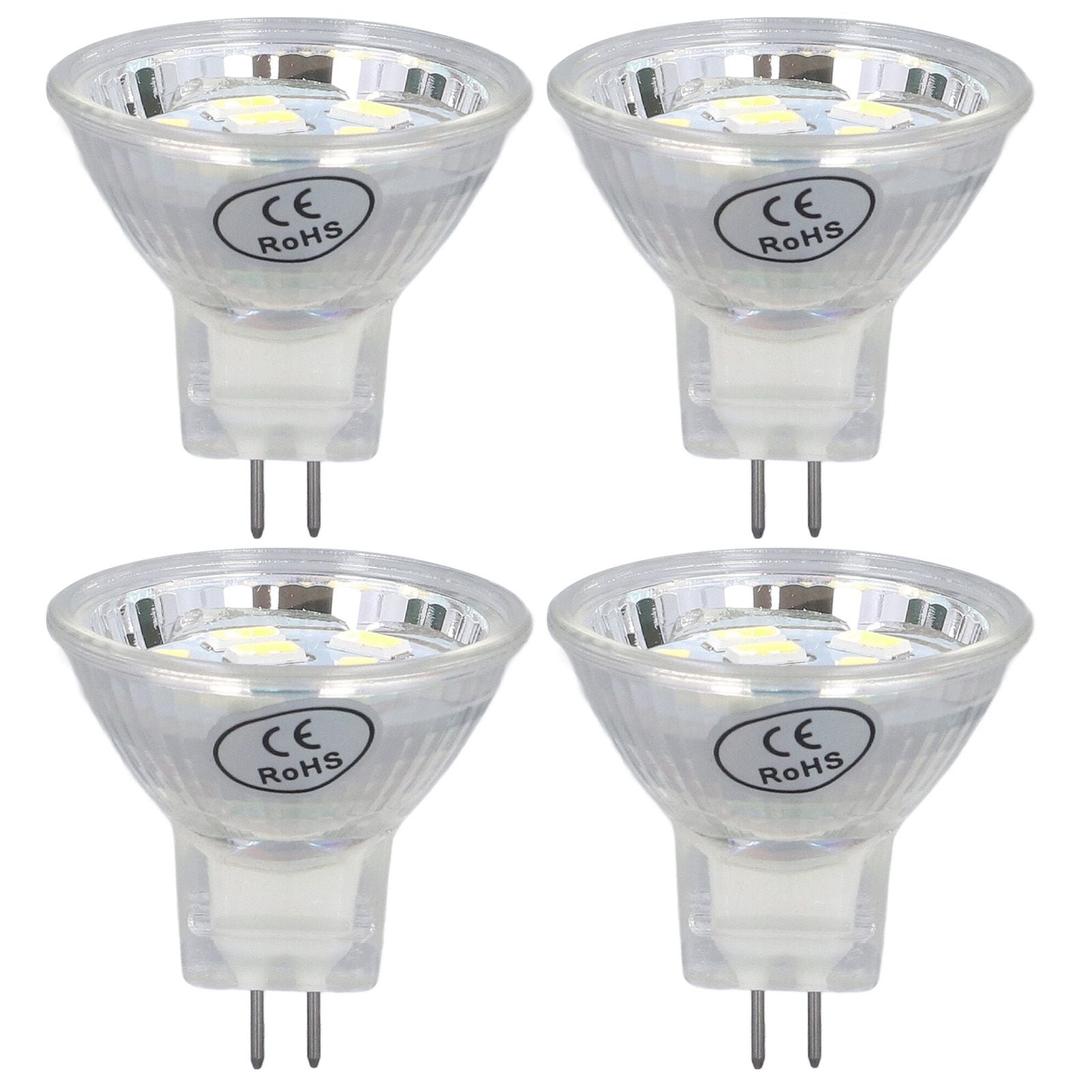 4Pcs MR11 LED Bulb 3W 300lm Bulb with 9 Beads Double Pin Base for Spotlight Landscape LampCold White Light