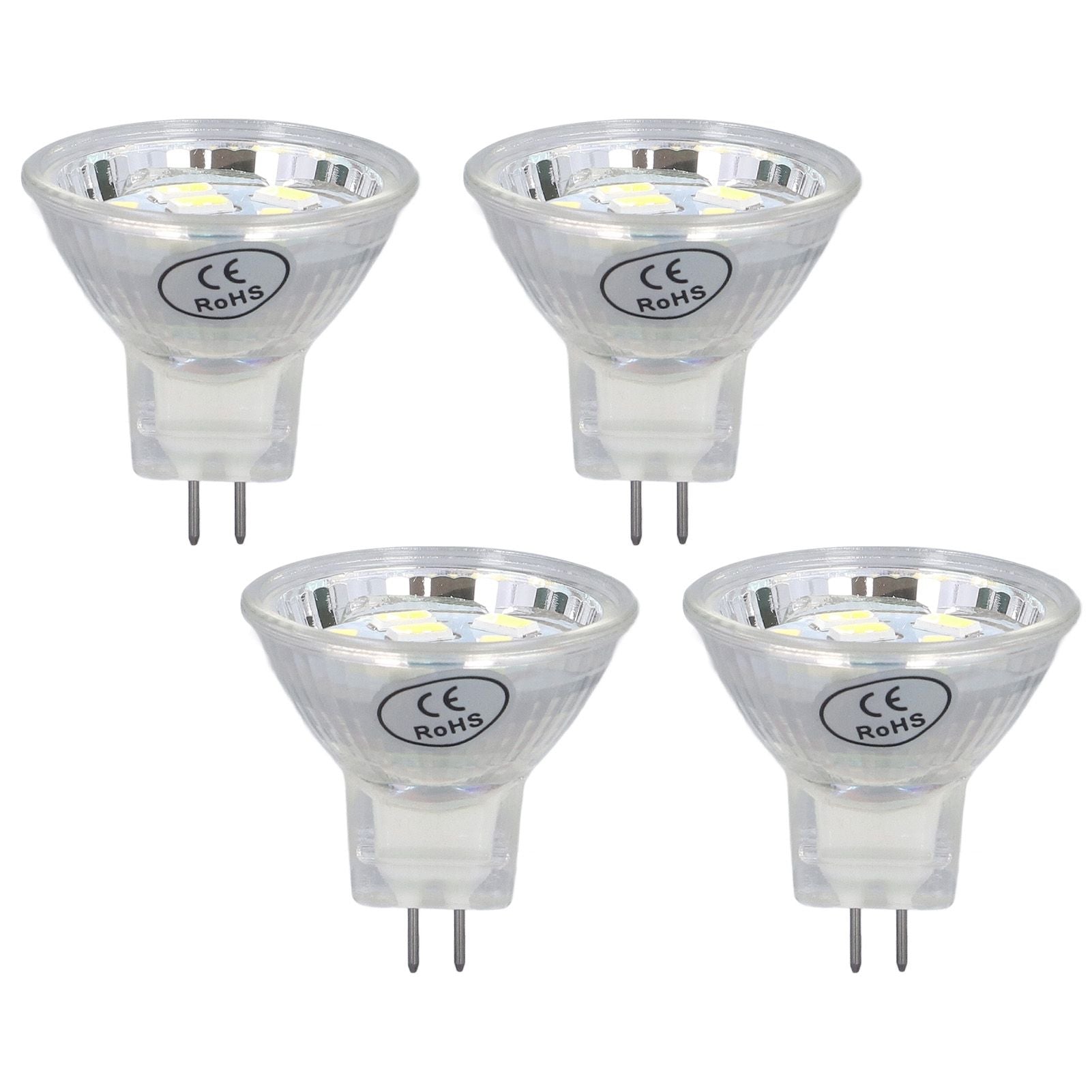 4Pcs MR11 LED Bulb 3W 300lm Bulb with 9 Beads Double Pin Base for Spotlight Landscape LampCold White Light