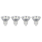 4Pcs MR11 LED Bulb 3W 300lm Bulb with 9 Beads Double Pin Base for Spotlight Landscape LampCold White Light
