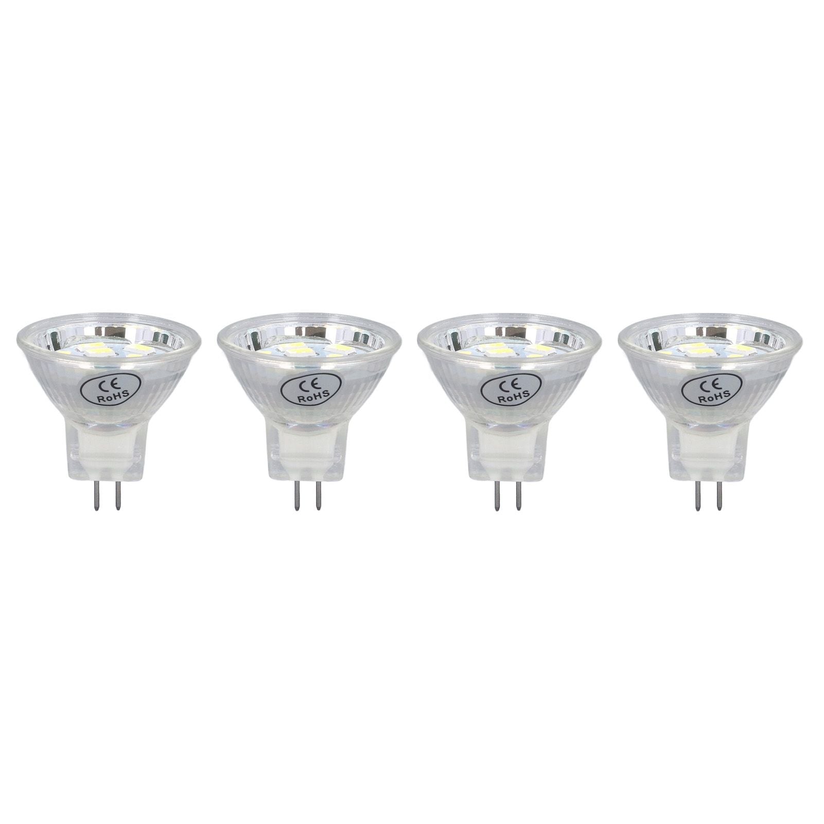 4Pcs MR11 LED Bulb 3W 300lm Bulb with 9 Beads Double Pin Base for Spotlight Landscape LampCold White Light