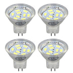 4Pcs MR11 LED Bulb 3W 300lm Bulb with 9 Beads Double Pin Base for Spotlight Landscape LampCold White Light